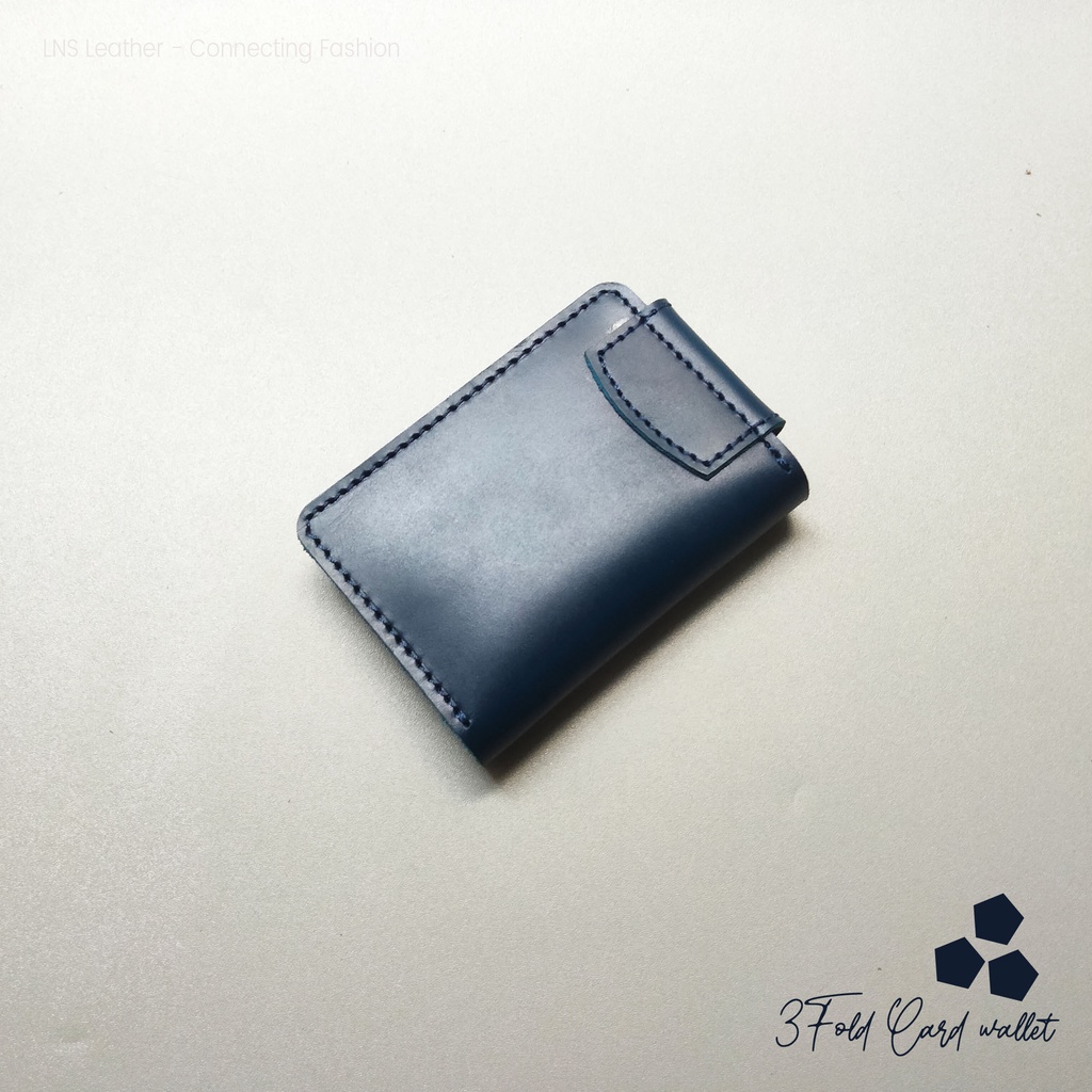 Dompet Kartu Atm Kulit Asli Card Holder Pria Wanita Lipat 3  - WSCH016