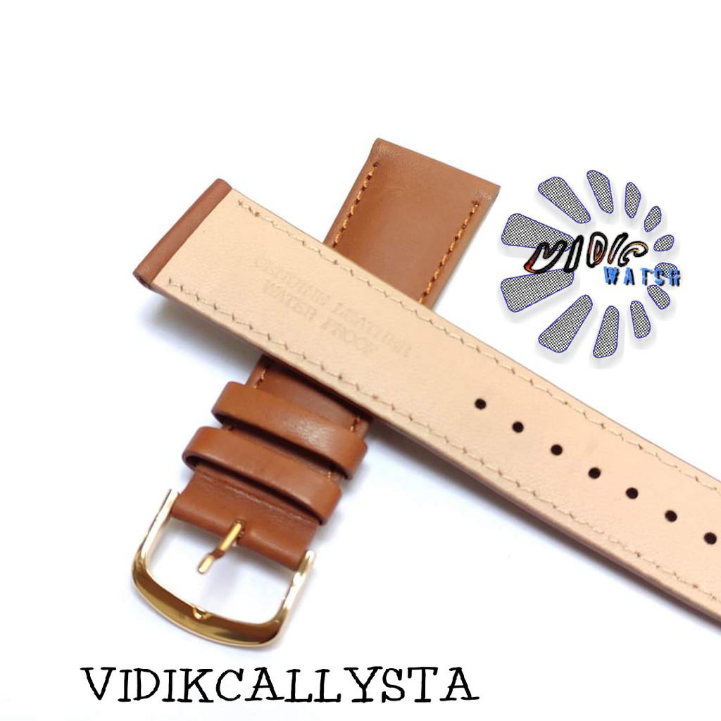 Tali Kulit Jam Tangan Asli GT 20mm 22mm 24mm Tipis Leather Strap Watch 20 22 24