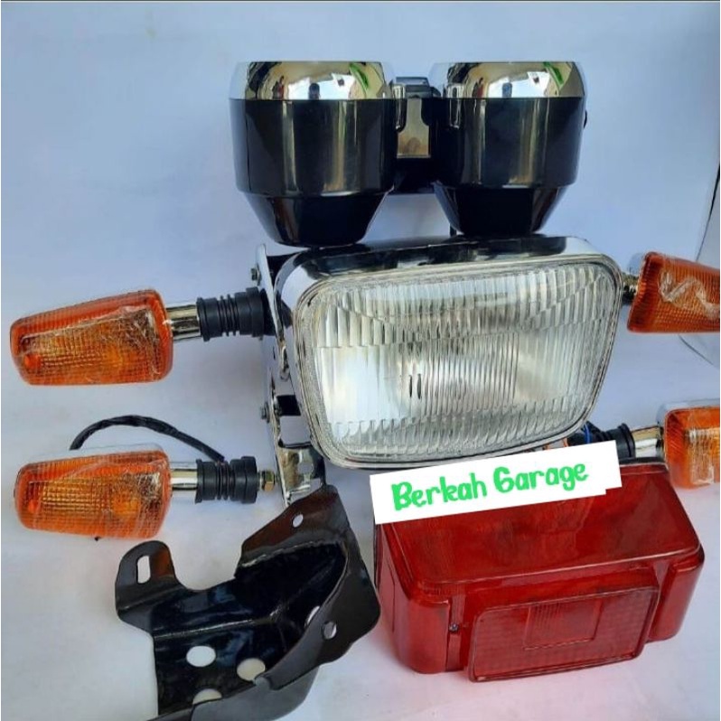 Paket Lampu Depan Belakang RX-King, Rx-King New 2002-2005 Plus Spidometer Plus Breket Plus Sen 4 Buah Plus Dudukan Stop