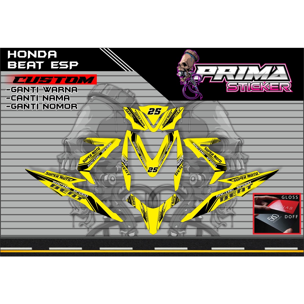 Decal Sticker honda Beat esp custom full body, beat esp