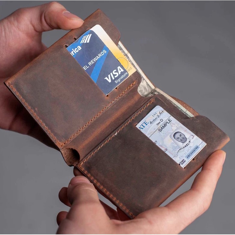 Simply Wallet | Dompet Elegan Minimalis | Bisa di custom logo/tulisan (SHELBY)