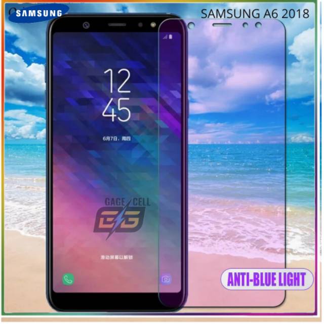 TEMPERED GLASS BLUELIGHT ANTI RAY SAMSUNG A6 2018-ANTI GORES KACA TG SAMSUNG A6 HIGH QUALITY