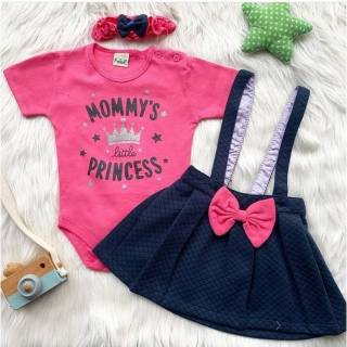 Bayi Lucu Indonesia Baju setelan jumper rok overall bandana lucu  pergi fashion 