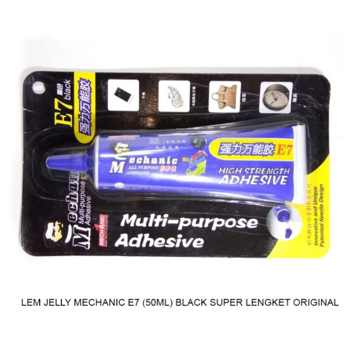 

Original Mechanic Lem Jelly Super Lengket Kuat E7 Isi 50mL Hitam Black
