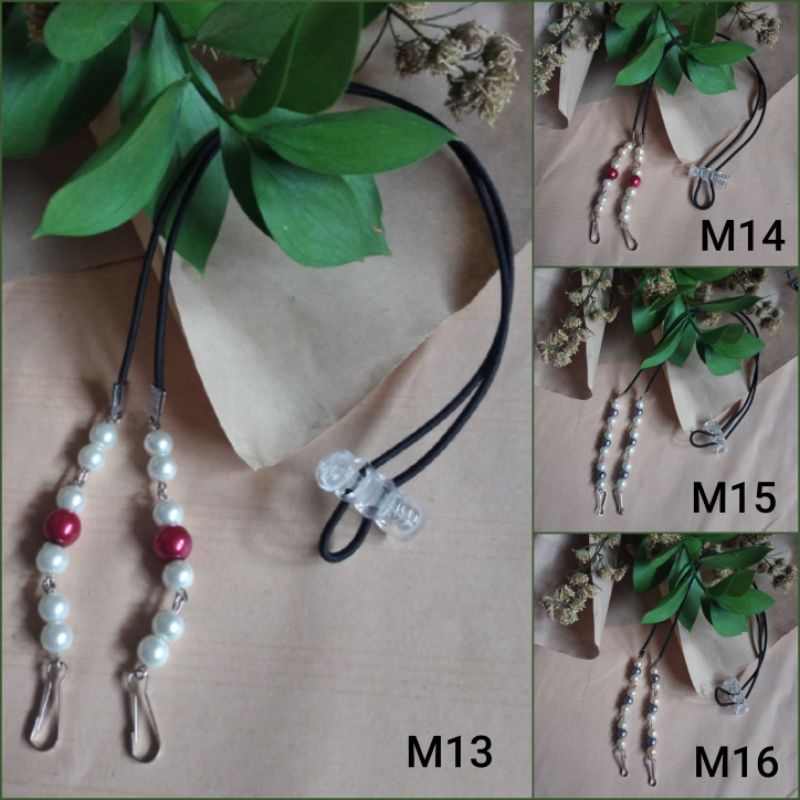 Strap Masker / konektor masker 2 in 1 / Gantungan Tali Masker Mutiara