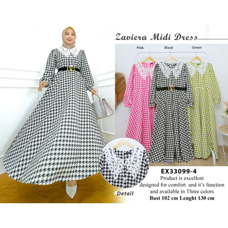 Dress Kenza Long Dres Remaja Wanita Muslim Kekinian Lengan Panjang Terbaru Gamis Scuba Import Premiu