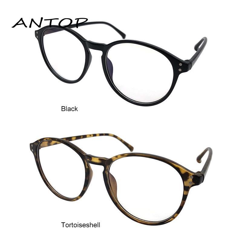 Kacamata Lensa Transparan Anti Radiasi Leopard  Macan Kucing Untuk Bingkai Bulat Pria Dan Wanita Fashion Korea Kacamata ANTOP