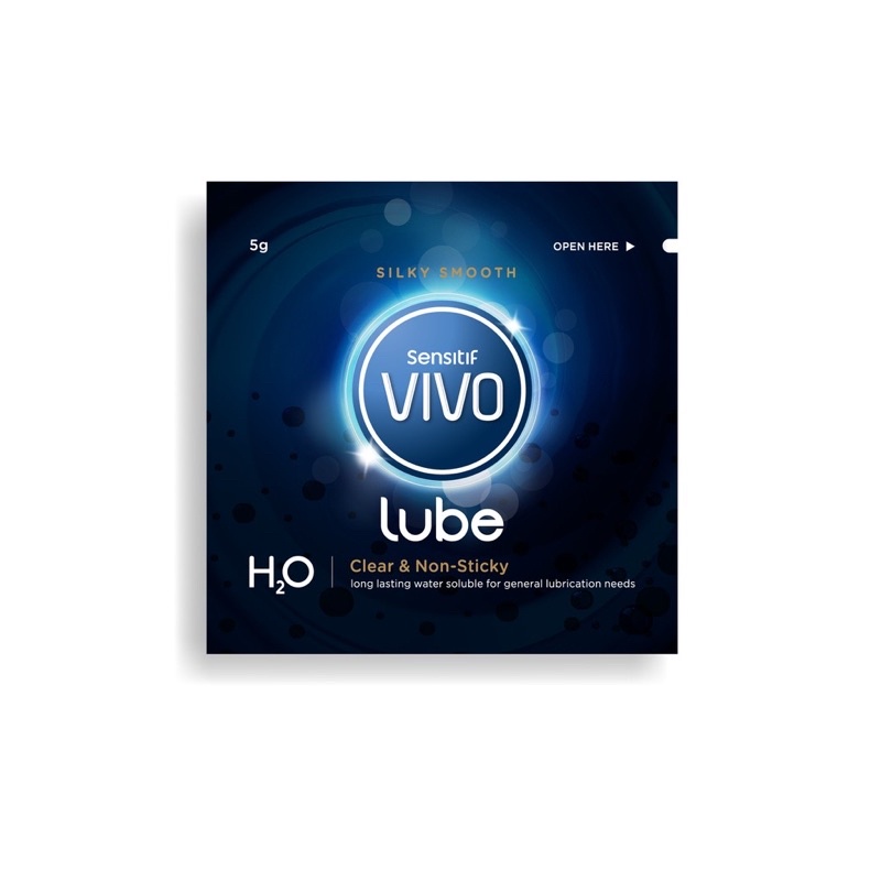 Vivo Pelumas Lubricant Kondom Sekali Pakai H20 Lube Sachet Pocket Size