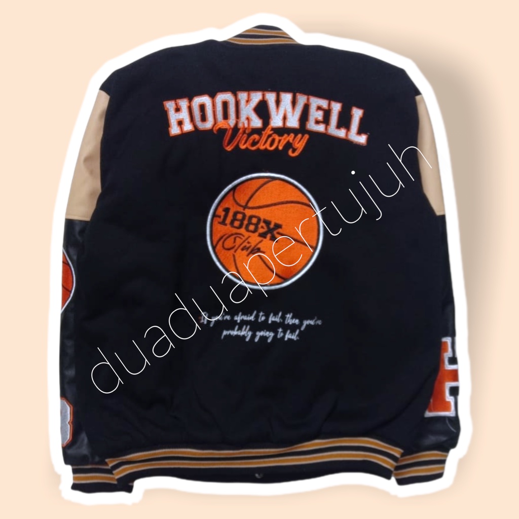 VASRITY SEMI KULIT VARSITY HOOKWEELL VARSITY JAKET