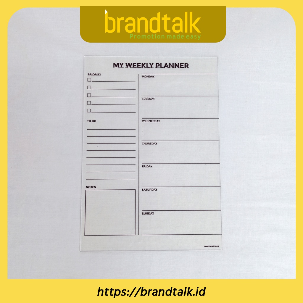 

Weekly / Daily Planner Akrilik - To Do list Aesthetic