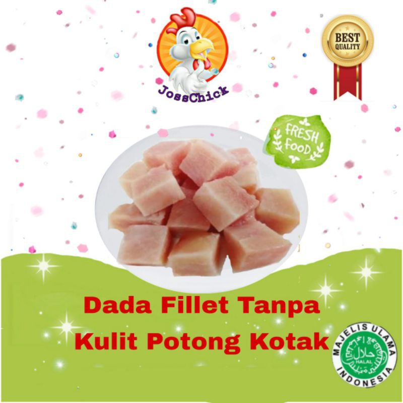 

Dada Fillet Potong Kotak / Daging dada filet potong dadu