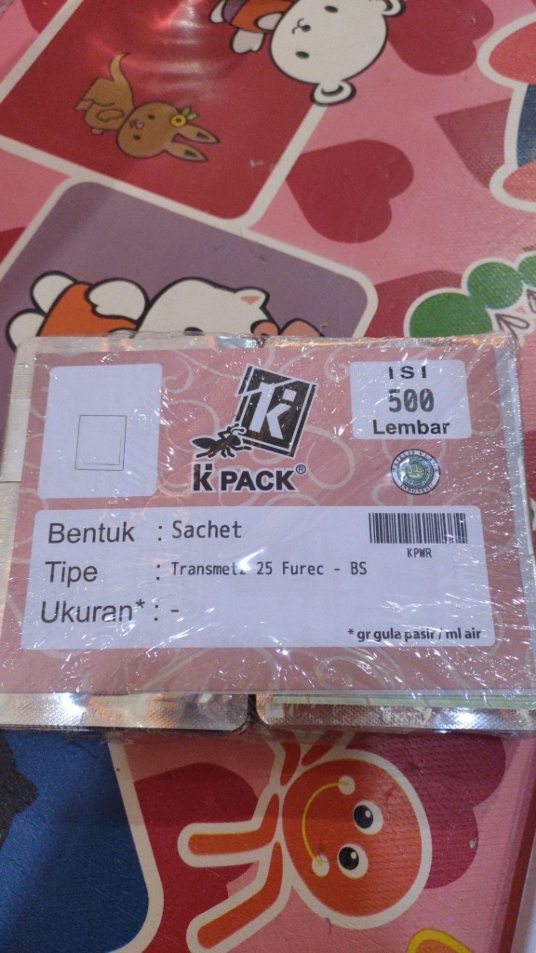 Sachet Transmetz 25g Kombinasi Foil Silver Bening Kemasan