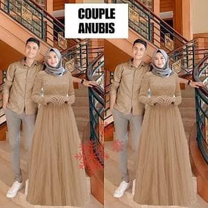 GAMIS PESTA BROKAT COMBI TILE COUPL BAJU KOKO / GAMIS WANITA MOCCA       Terusan