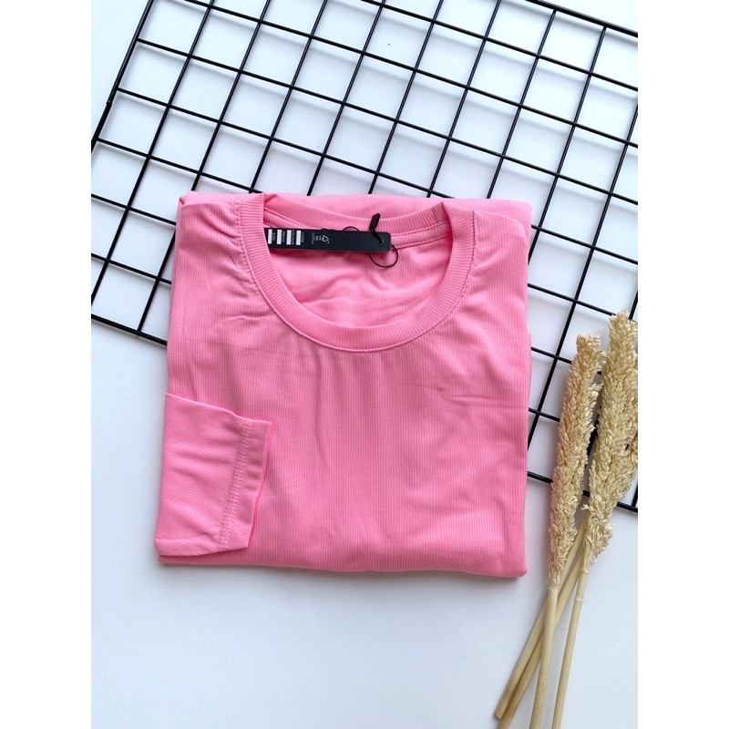 READYBASIC - BAJU KAOS LENGAN PANJANG BAHAN RIBB WARNA FAVORITE