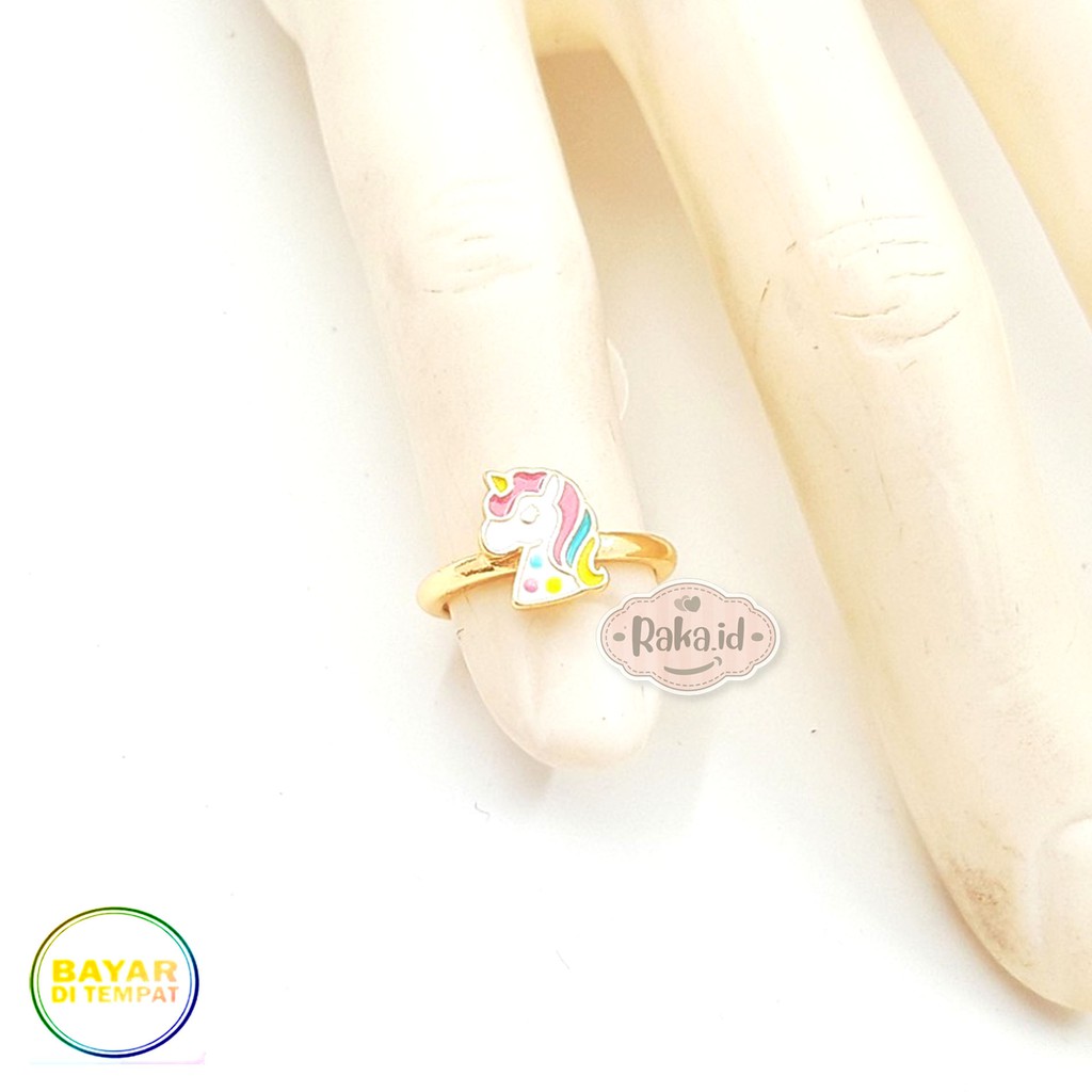 Cincin Anak Kepala Unicorm Perhiasan Cantik Anak Lapis Emas 18k 752