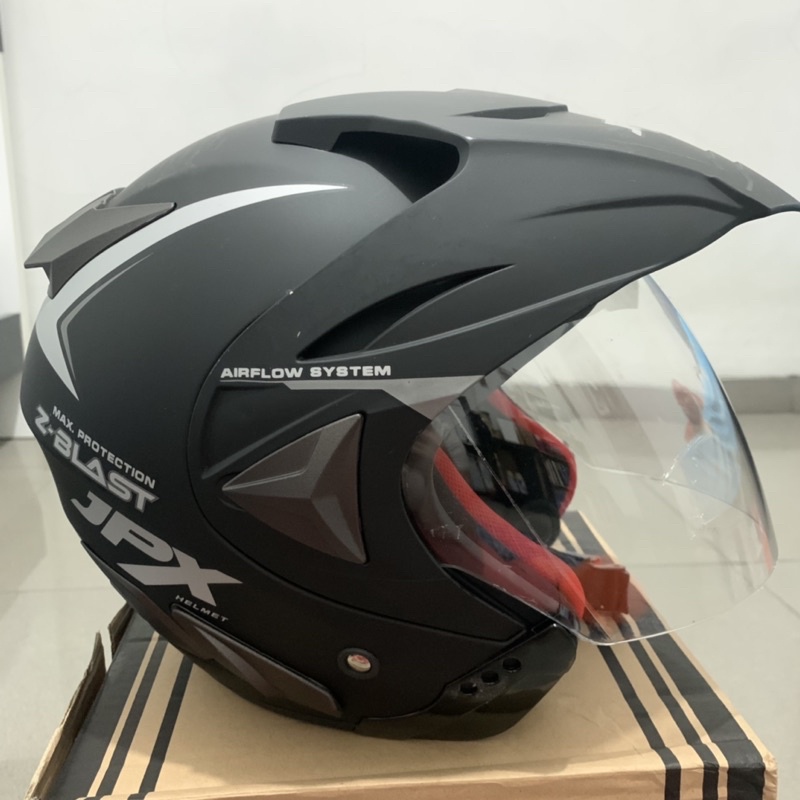 JPX HELM Z-BLAST | BLACK DODF | JPX ZBLAST DOUBLE VISOR