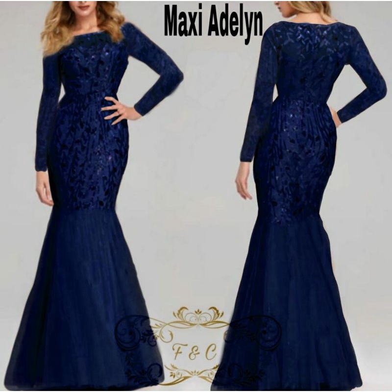 MAXY ADELYN DUYUNG MUTIARA, TILE FURING, MAXY DRESS GAUN , 4 UKURAN