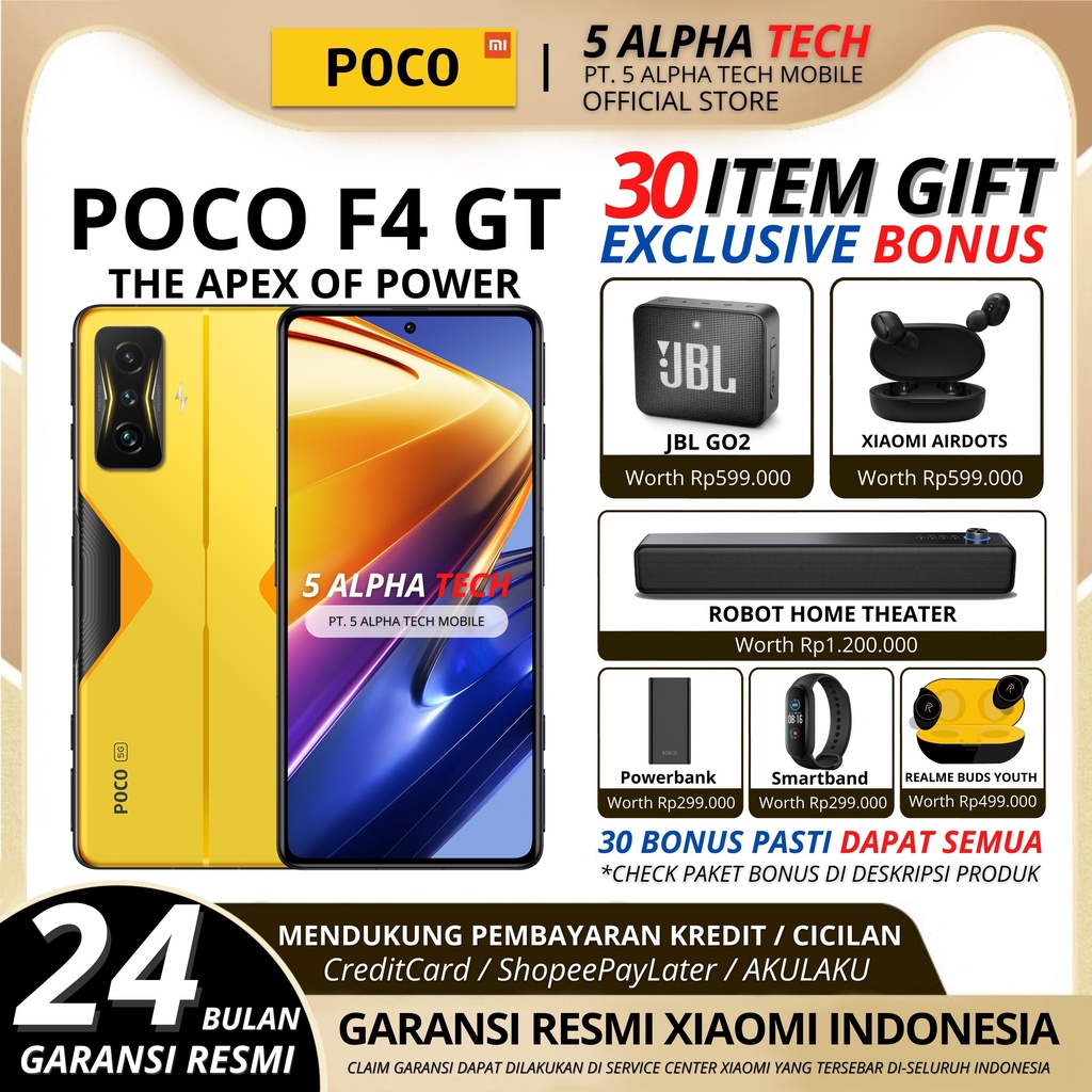 POCO F4 GT 5G 12/256GB GARANSI RESMI XIAOMI INDONESIA