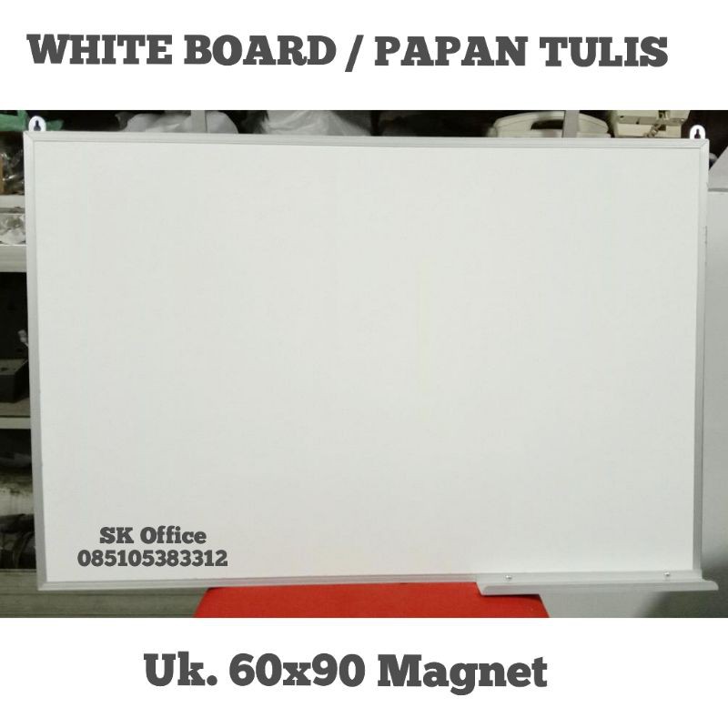 

Papan Tulis White Board Gantung Magnet uk.60x90