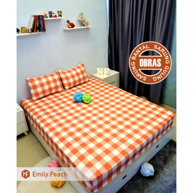 SPREI HOMEMADE BERKUALITAS UKURAN SUPER KING, KING, QUEEN, SINGLE MOTIF AESTHETIC KOTAK KOTAK