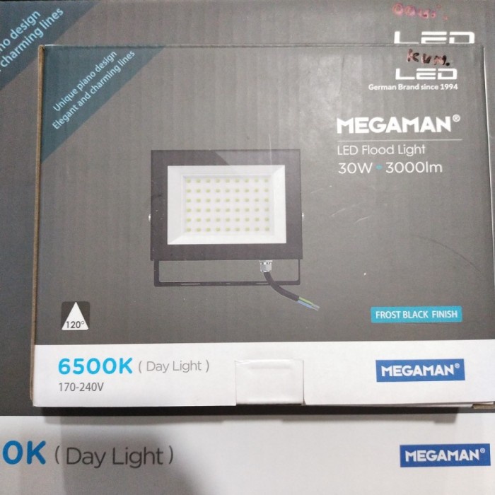 MEGAMAN Lampu Sorot LED 30W 30 Watt Cahaya Putih 6500K IP65 Waterproof