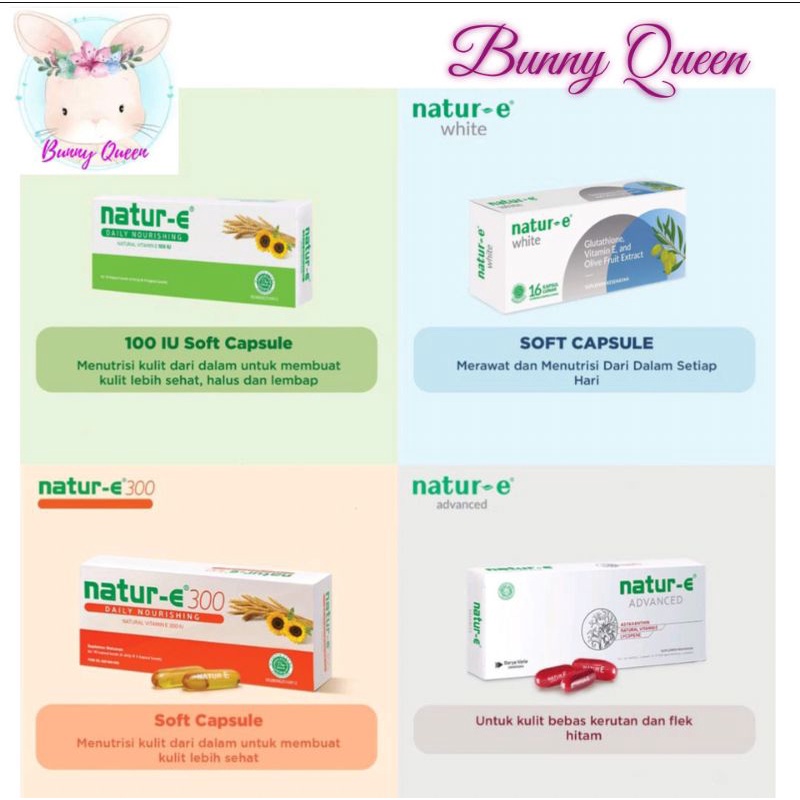 Natur-E Advanced White Natur-E Daily Nourishing 100 IU 300 IU White 16 kapsul 32 kapsul