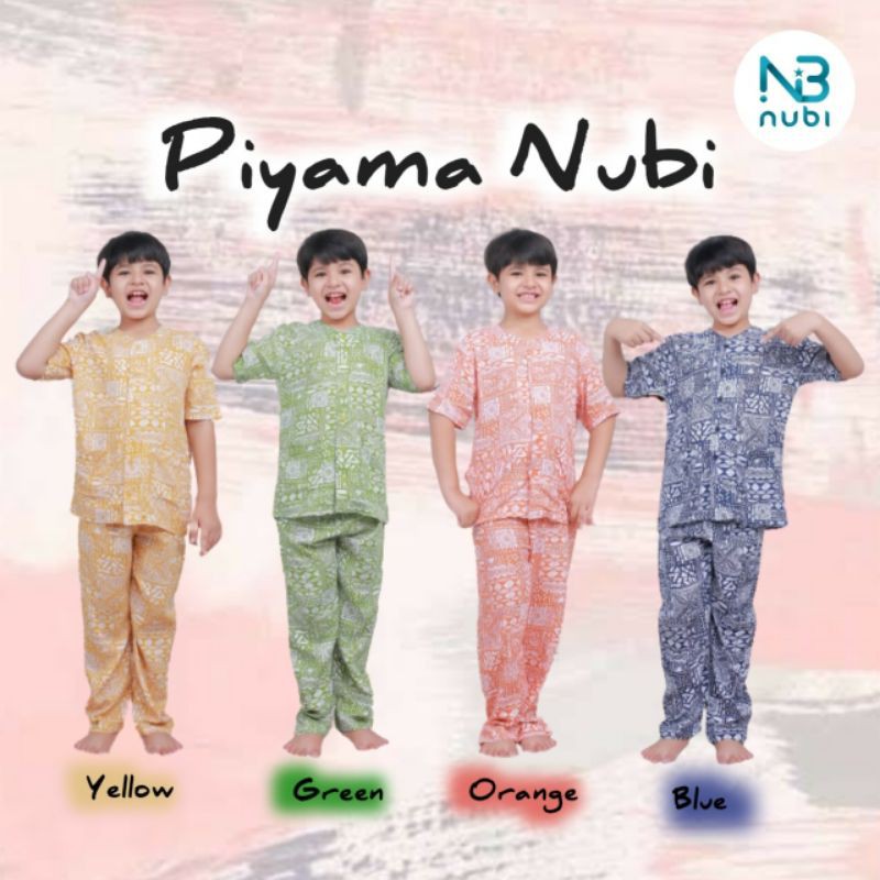 PIYAMA NUBI ORY BY NUBINTANG | BAJU TIDUR ANAK UNISEX LAKI-LAKI/PEREMPUAN KATUN RAYON