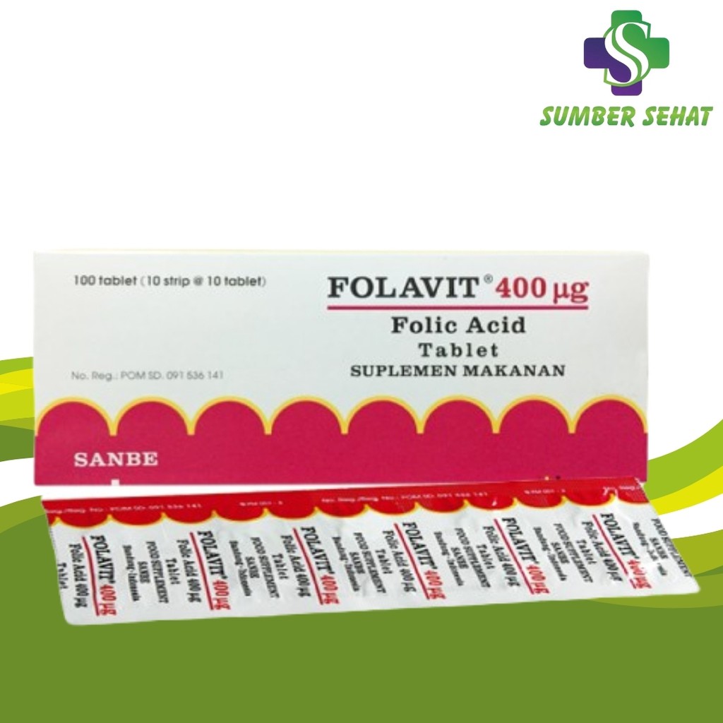 FOLAVIT 400 MCG BOX 100 TABLET