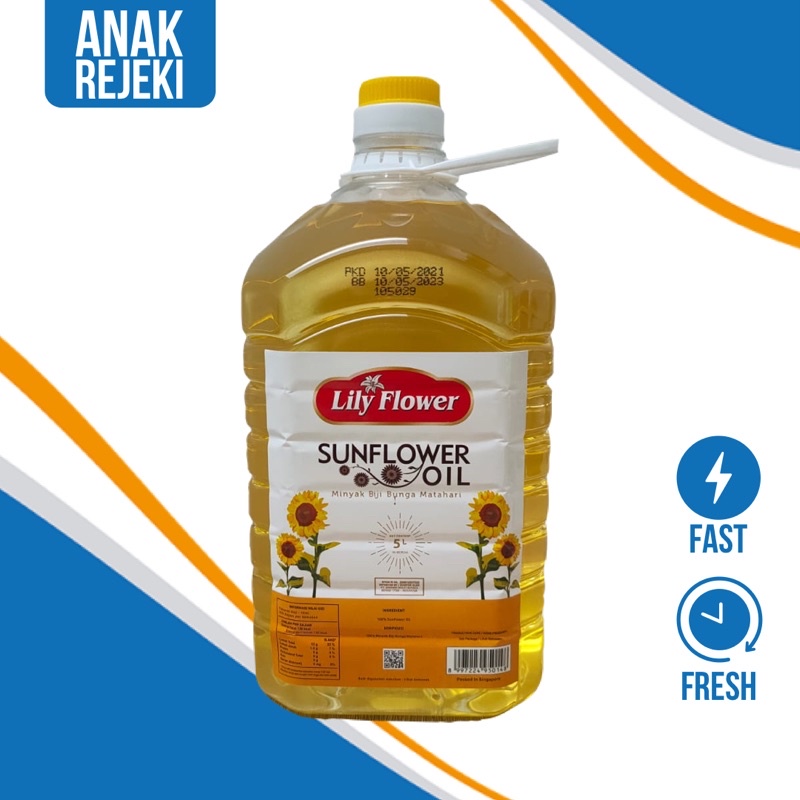 

Minyak Sunflower Oil Lily Flower 5 Liter - Minyak Biji Matahari 5L