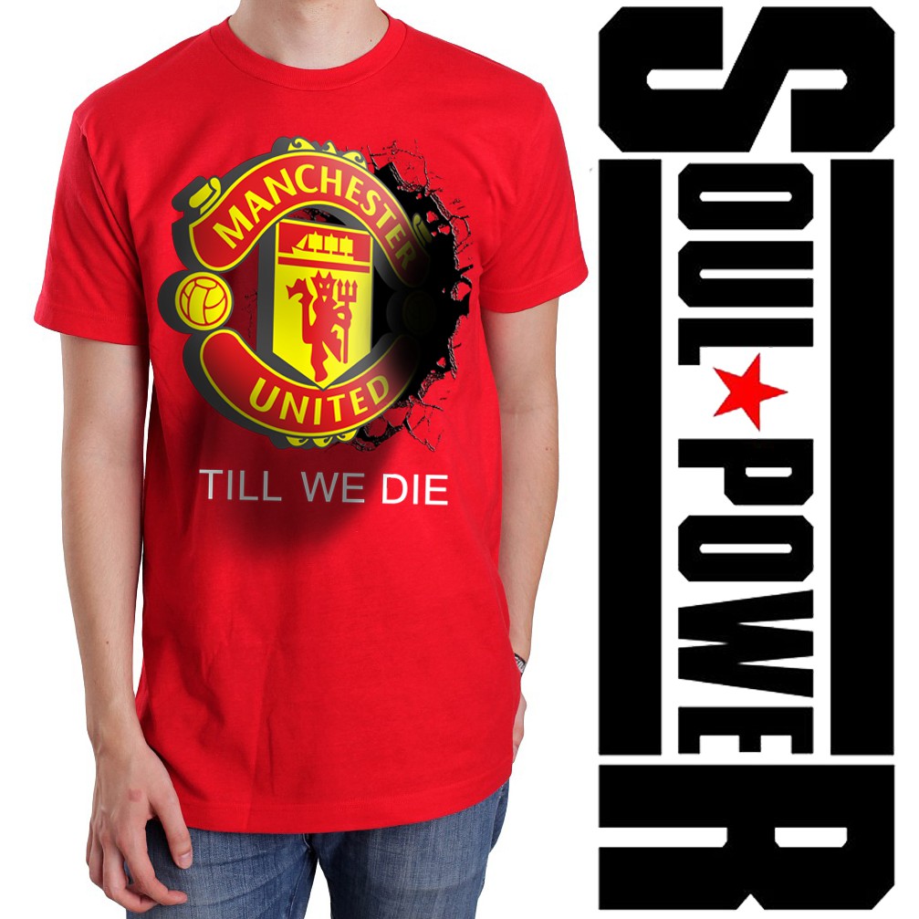 KAOS BAJU DISTRO 3D SATUAN SOCCER LIGA INGGRIS  CLUB SEPAK BOLA MU ORIGINAL SOULPOWERSTYLE