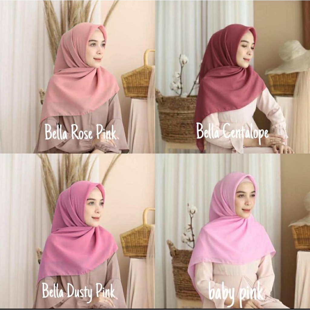 HIJAB SEGI EMPAT BELLA SQUARE / HIJAB POLOS/ HIJAB VIRAL