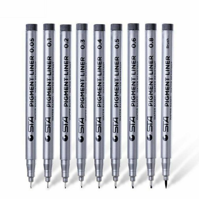 

(PERALATAN MENGGAMBAR) STA PIGMENT LINER (DRAWING PEN) SET 9 PCS PROMO