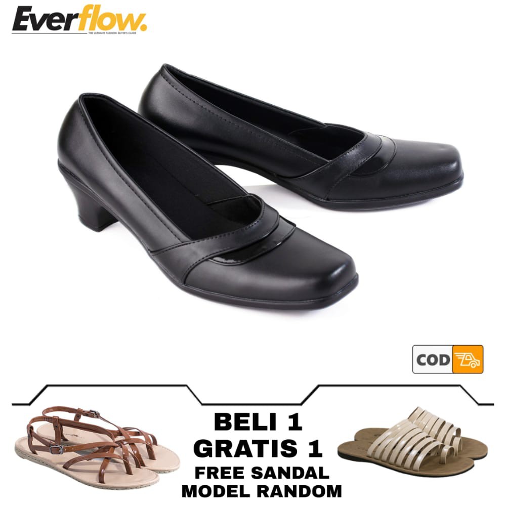 ☀ EVERFLOW BUY 1 GET 1☀ Sepatu Kerja Pantopel Wanita Sepatu Formal Kantor PNS