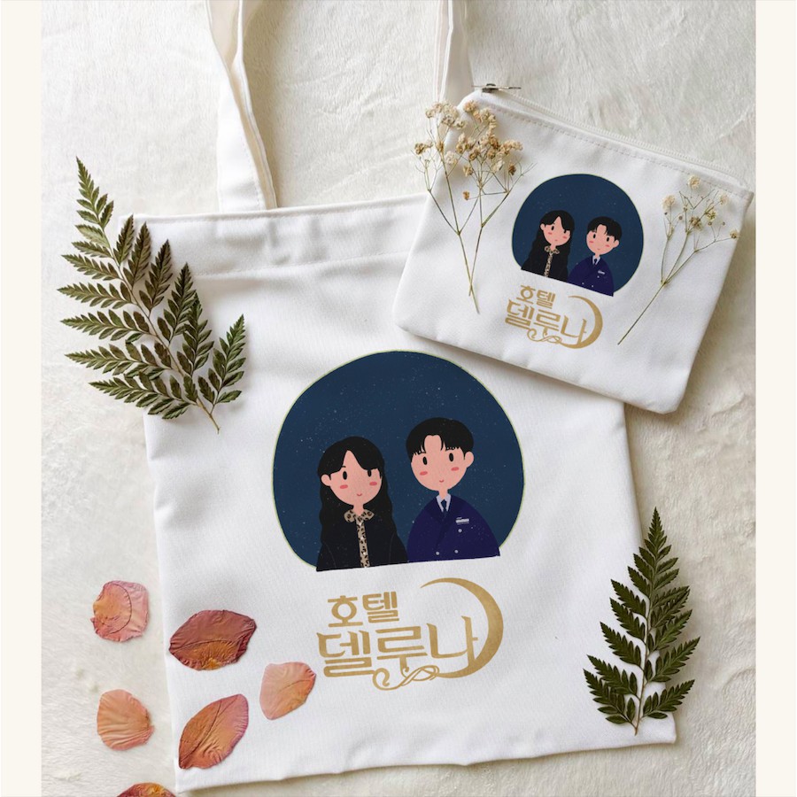 HOTEL DEL LUNA TOTE BAG & PENCIL CASE / DRAMA KOREA / DRAKOR / DRAMA KOREA FANKIT / DRAKOR / IU