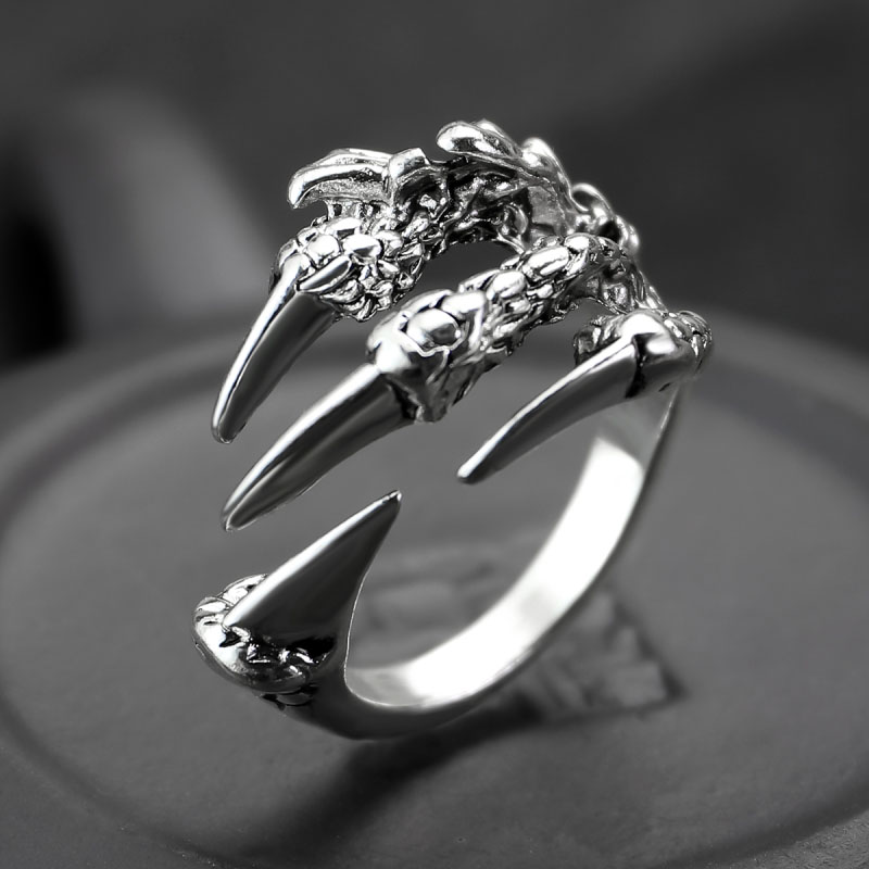 Unisex Fashion Simple Sliver Claw Finger Ring / Vintage Adjustable Open Rings / Elegant Punk Style Party Rings