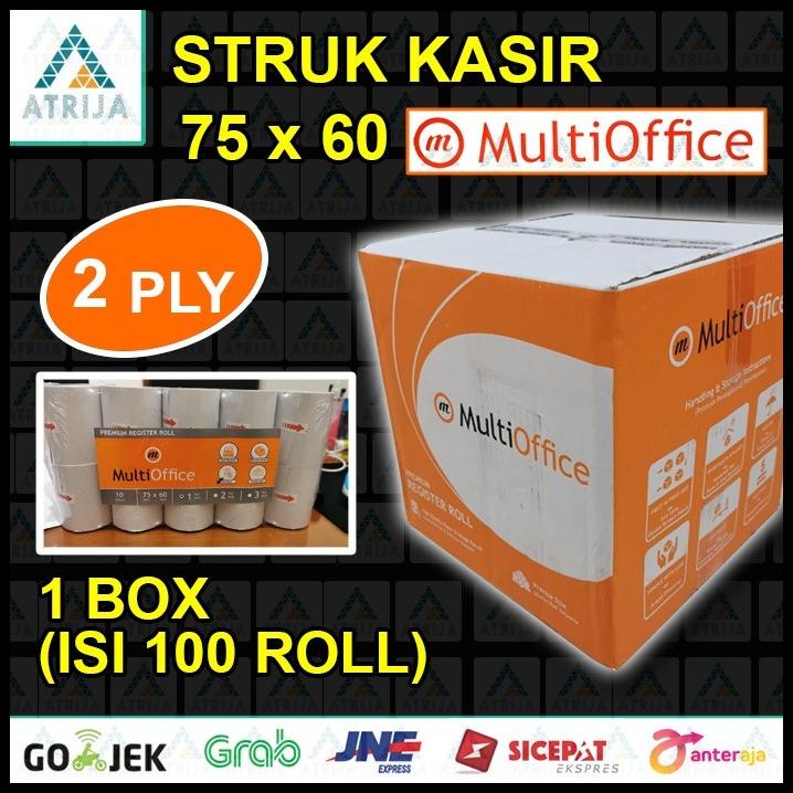 

1 Box(100) Tellstruk Multioffice Kertas Struk Kasir Ncr 75X60 Mm 2 Ply