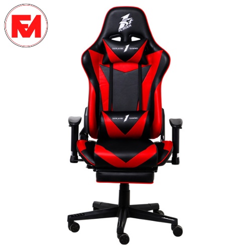 KURSI GAMING 1STPLAYER GAMING CHAIR FK3 - BLACK RED - LUMBAR MASSAGE -