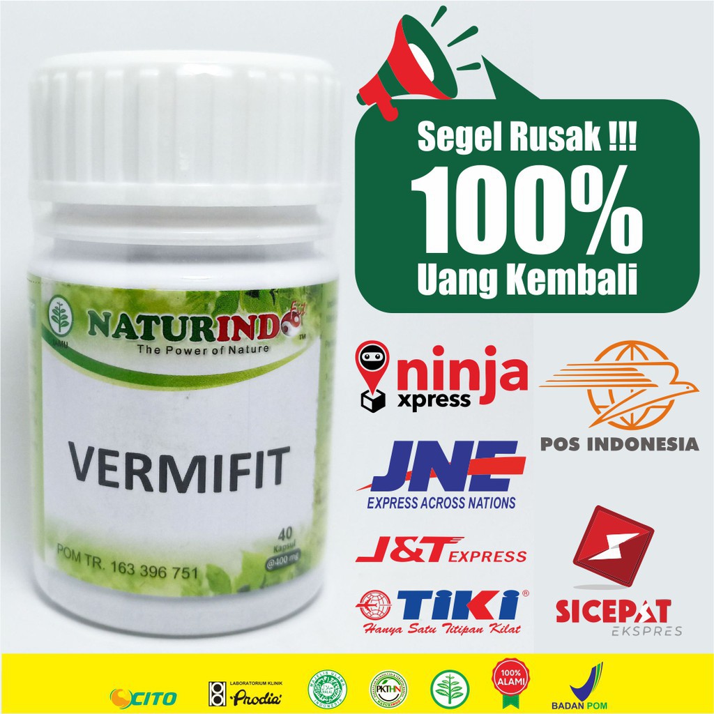 Vermifit Obat Herbal Vertigo Sakit Kepala Migrain Pusing Kapsul Naturindo Bisa Cod-4
