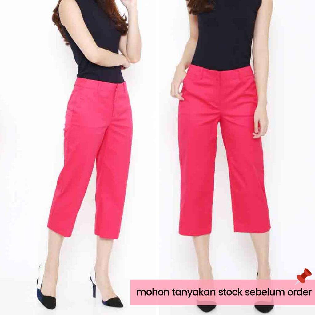 CELANA BAHAN TALBOTS WIDE LEG CROP PANTS PAKAIAN BRANDED MURAH WANITA