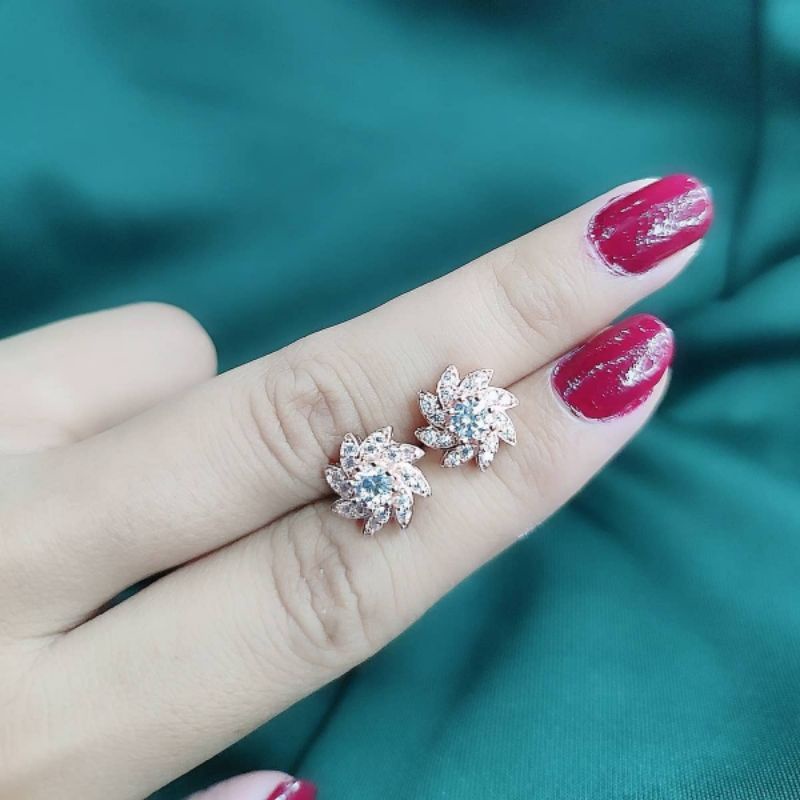 anting rosegold berlian medan