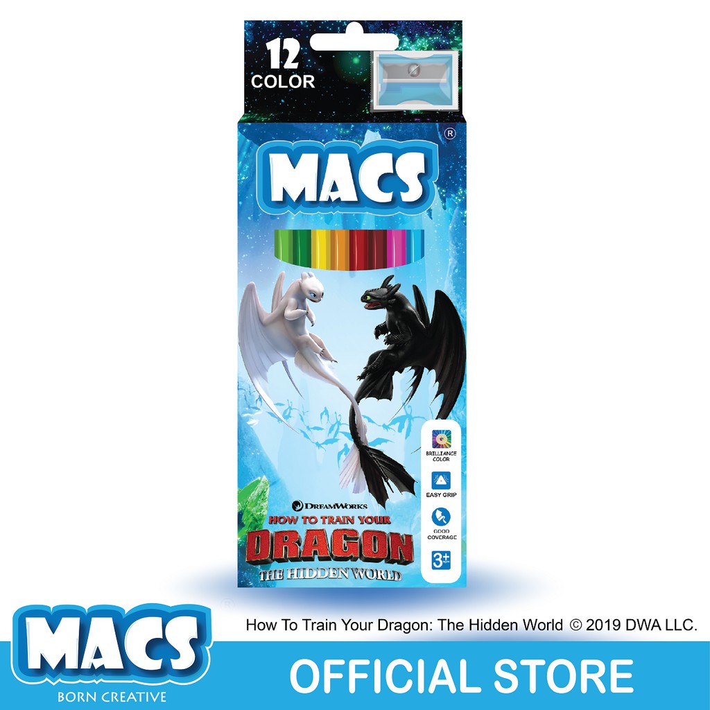 MACS Coloring Pencils How to Train Your Dragon: The Hidden World – Light Fury (12 Colors)