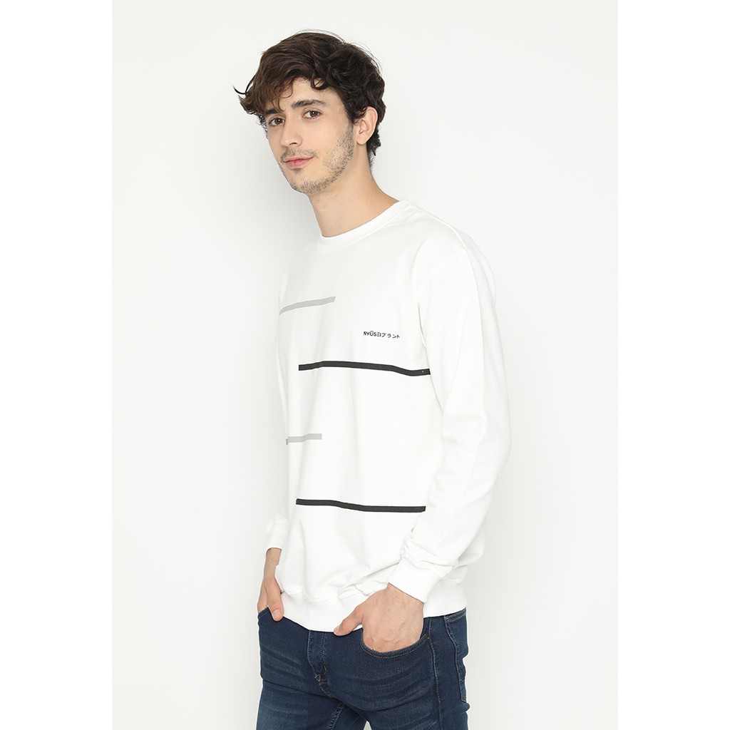 Sweater Pria Ryusei Swt Men Seyu White-2