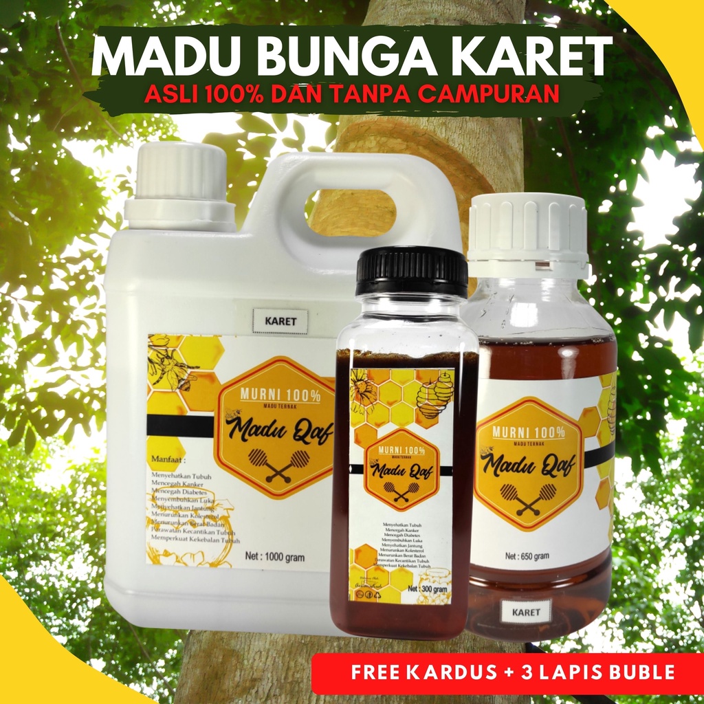 

[Pasti Asli] Madu Murni Asli Nektar Bunga Karet 650 gr dan 1 kg
