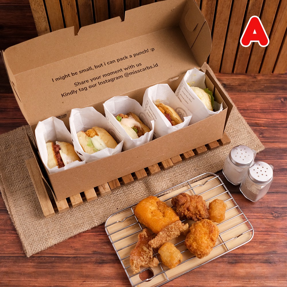 

Mini burger by Miss Carbs Half Box A isi 5