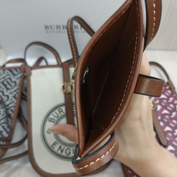 Termurah Tas HP / HPO kancing selempang Burberry import with box + dustbag