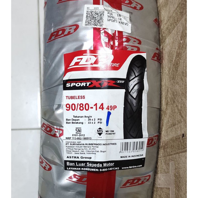 Ban FDR Sport XR Evo 90 80 14 Tubeless
