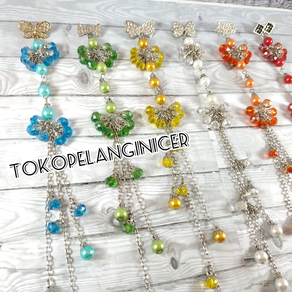 Bros Dagu Syantik Juntai Mutiara by TokoPelangiNicer Pusat Grosir Ecer Aksesoris /Bross Handmade