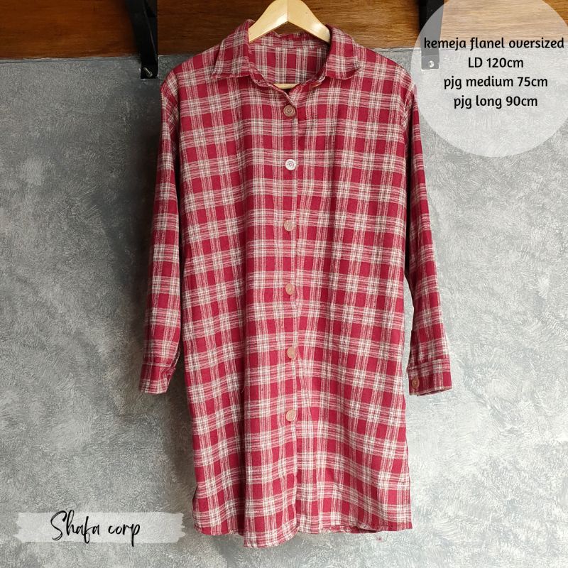 KEMEJA FLANEL OVERSIZED KOREAN STYLE