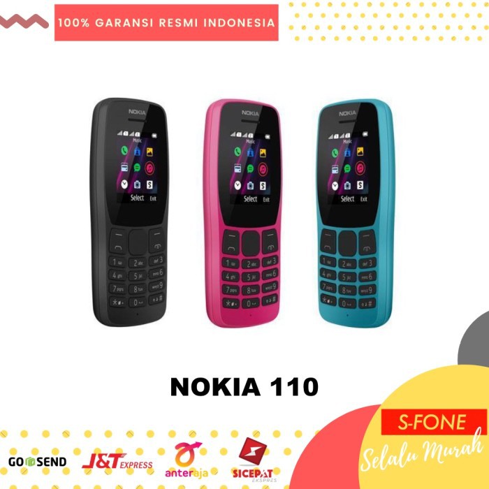 Nokia 110 Dual SIM - Garansi Resmi Nokia 1 Tahun