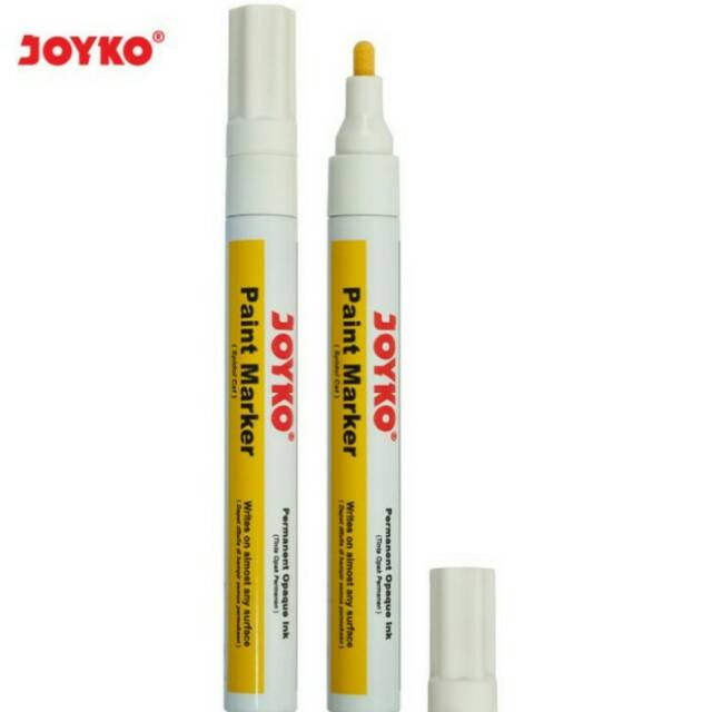

Spidol Paint Marker Permanen Marker PTM-37 Putih/White Joyko Round Tip Satuan Per Pcs